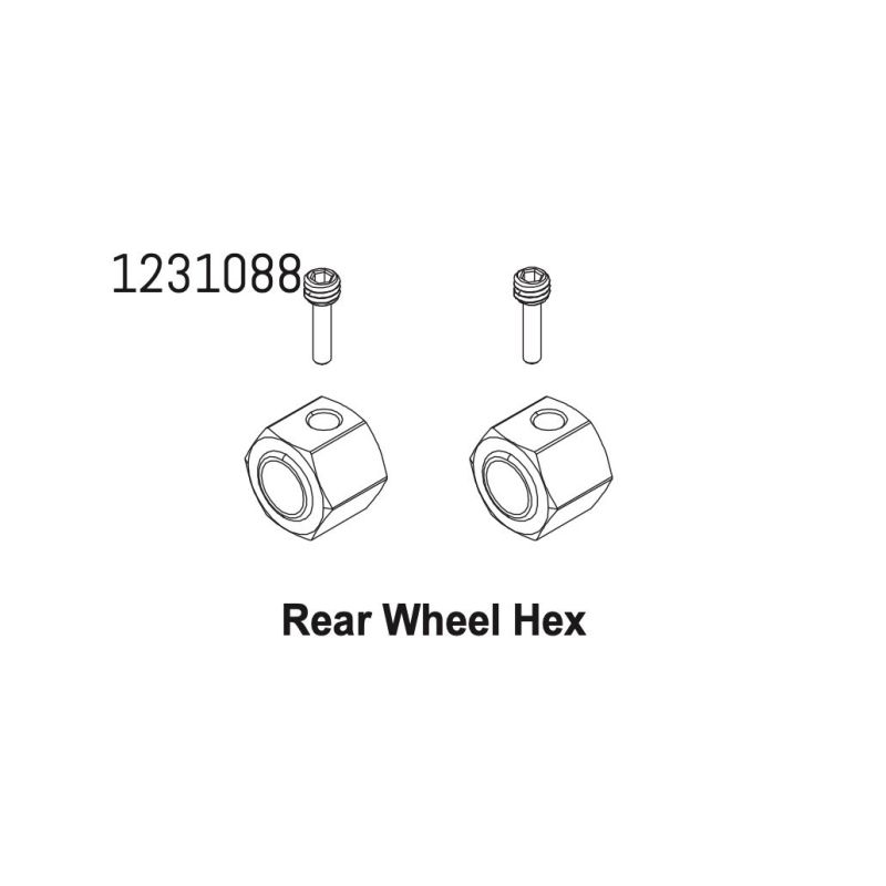 1231088 - Rear Wheel Hex CR4.4 (2) - 1 1231088 - Rear Wheel Hex CR4.4 (2) - 1