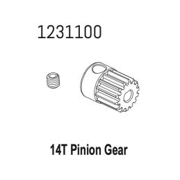 1231100 - Metal Pinion Gear 14T-M0.6 CR4.4 - 1