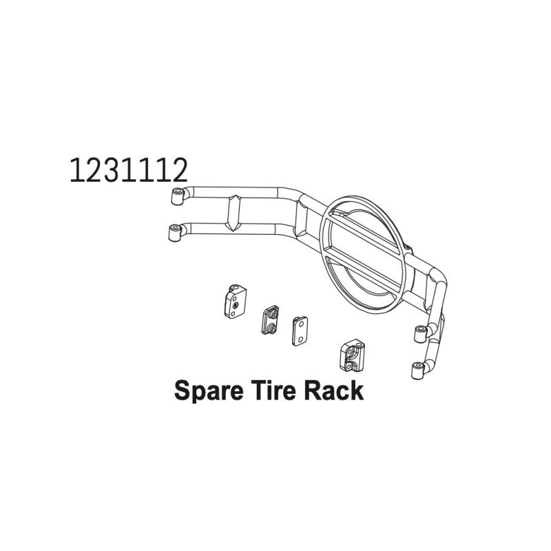 1231112 - Spare Tire Rack CR4.4 - 1 1231112 - Spare Tire Rack CR4.4 - 1