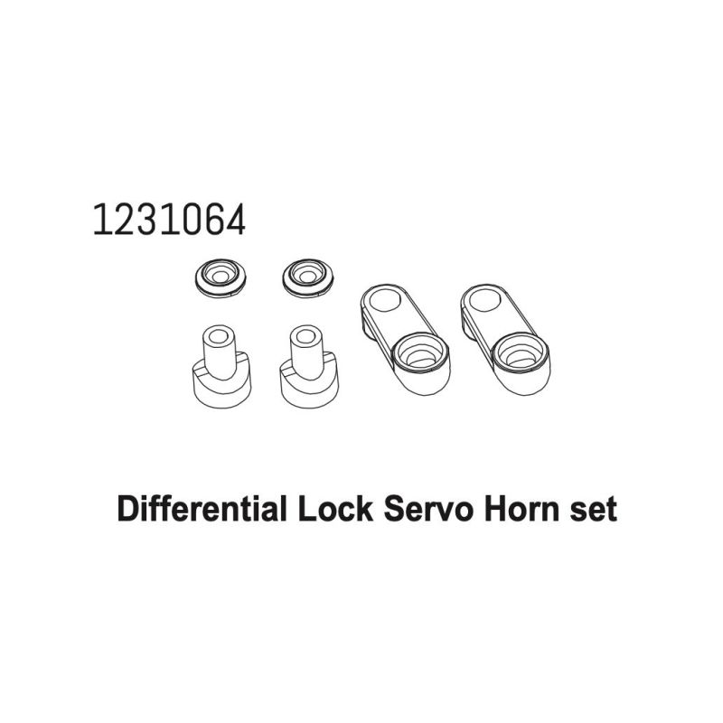 1231064 - Servo Horn Set (Diff-Lock) CR4.4 - 1 1231064 - Servo Horn Set (Diff-Lock) CR4.4 - 1