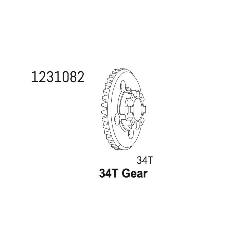 1231082 - Crown Gear 34T CR4.4 - 1 1231082 - Crown Gear 34T CR4.4 - 1