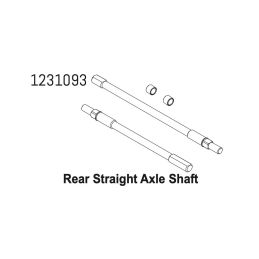 1231093 - Straight Axle Shaft (rear) CR4.4 - 1