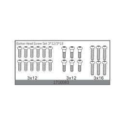 Button Head Screw Set 3*12/3*16 - 1