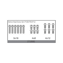 Button Head Screw Set 3*18/4*8/4*12 - 1