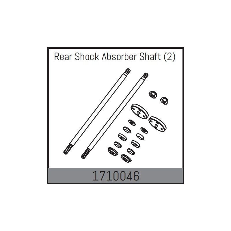 Rear Shock Absorber Shaft (2) - 1 Rear Shock Absorber Shaft (2) - 1