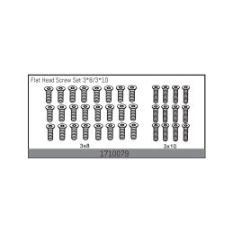 Flat Head Screw Set 3*8/3*10 - 1