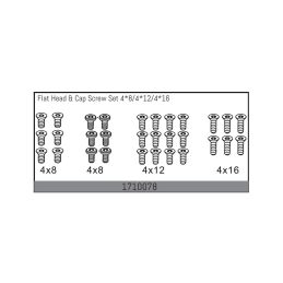 Flat Head & Cap Screw Set 4*8/4*12/4*16 - 1