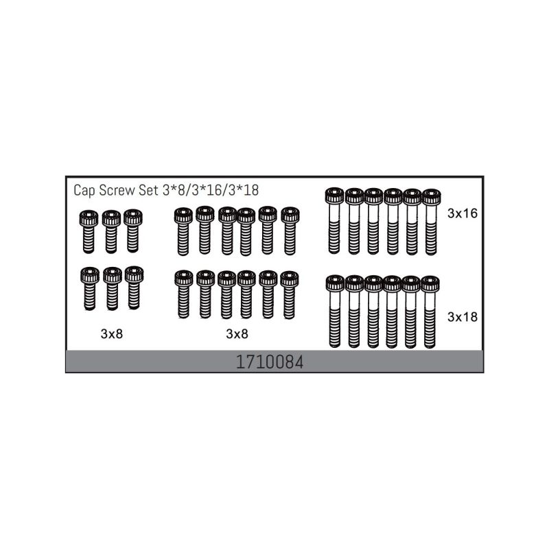 Cap Screw Set 3*8/3*16/3*18 - 1 Cap Screw Set 3*8/3*16/3*18 - 1