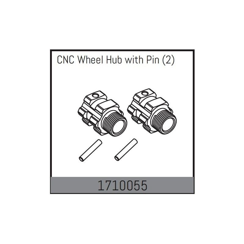CNC Wheel Hub with Pin (2) - 1 CNC Wheel Hub with Pin (2) - 1
