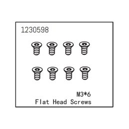 Flat Head Screw M3*6 (8) - 2 Flat Head Screw M3*6 (8) - 2