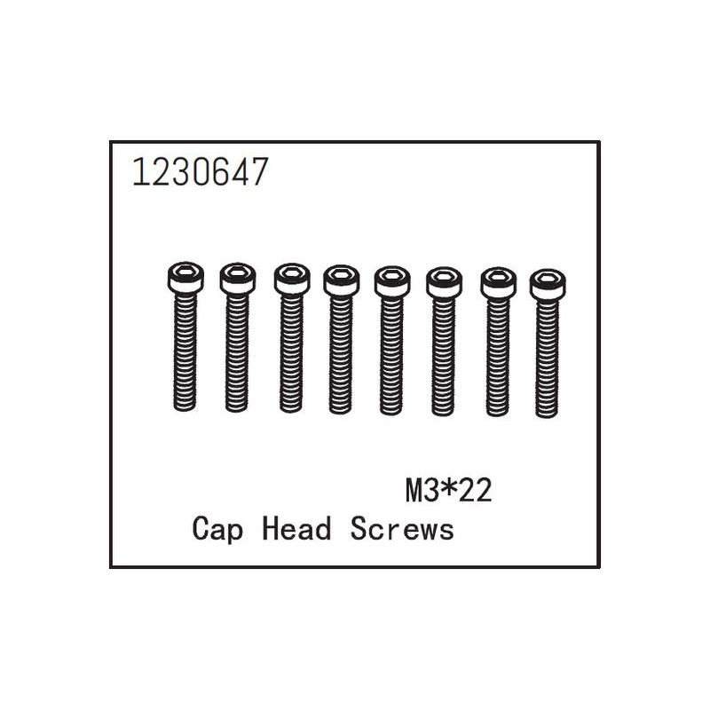 1230647 - Cap Head Screws M3*22 (8) - 1 1230647 - Cap Head Screws M3*22 (8) - 1