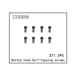 1330658 - Button Head self-tapping Screws ST1.6*5 (8) - 1