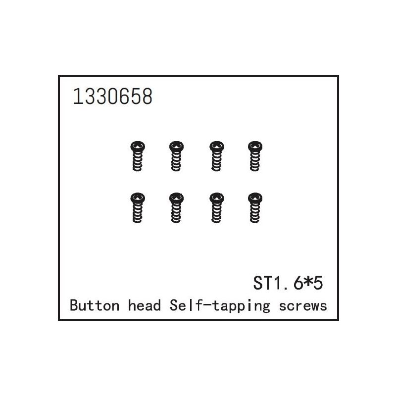 1330658 - Button Head self-tapping Screws ST1.6*5 (8) - 1 1330658 - Button Head self-tapping Screws ST1.6*5 (8) - 1
