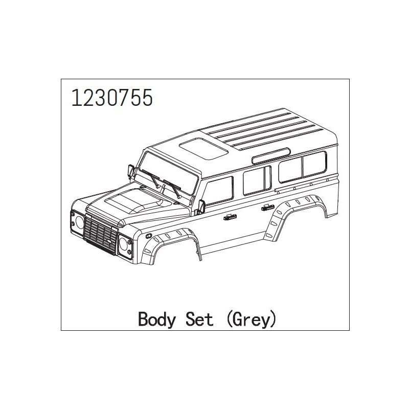 1230755 - Hard Plastic Body Set (Grey) - LANDI - 1 1230755 - Hard Plastic Body Set (Grey) - LANDI - 1