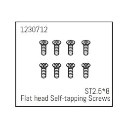 1230712 - Flat head Self-tapping screws ST2.5*8 (8) - Khamba - 1
