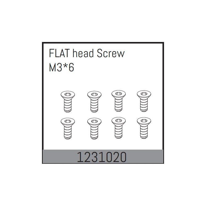 1231020 - Flat Head Screws M3*6 (8) - 1 1231020 - Flat Head Screws M3*6 (8) - 1