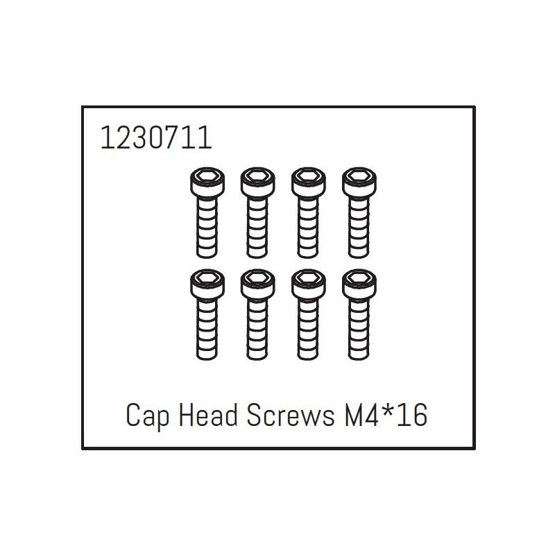 1230711 - Cap Head Screws M4*16 (8) - Khamba - 1
