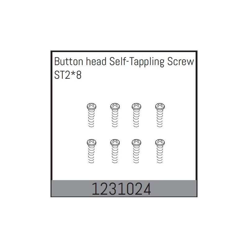 1231024 - Button Head Screws M2*8 (8) - 1 1231024 - Button Head Screws M2*8 (8) - 1