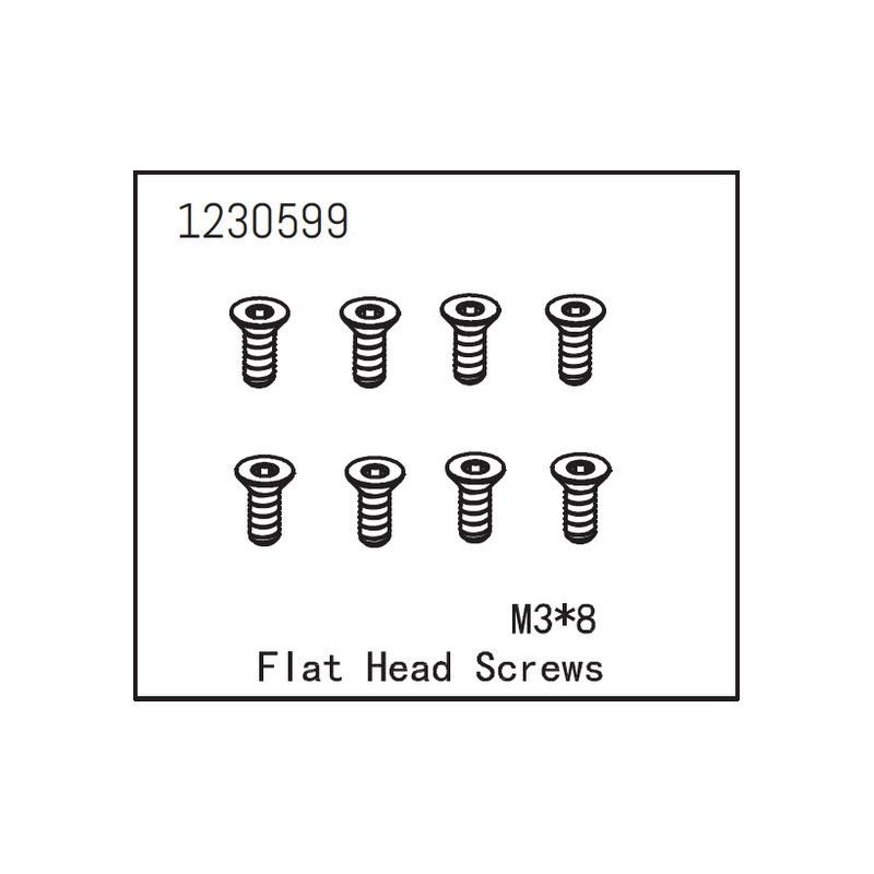 Flat Head Screw M3*8 (8) - 1 Flat Head Screw M3*8 (8) - 1