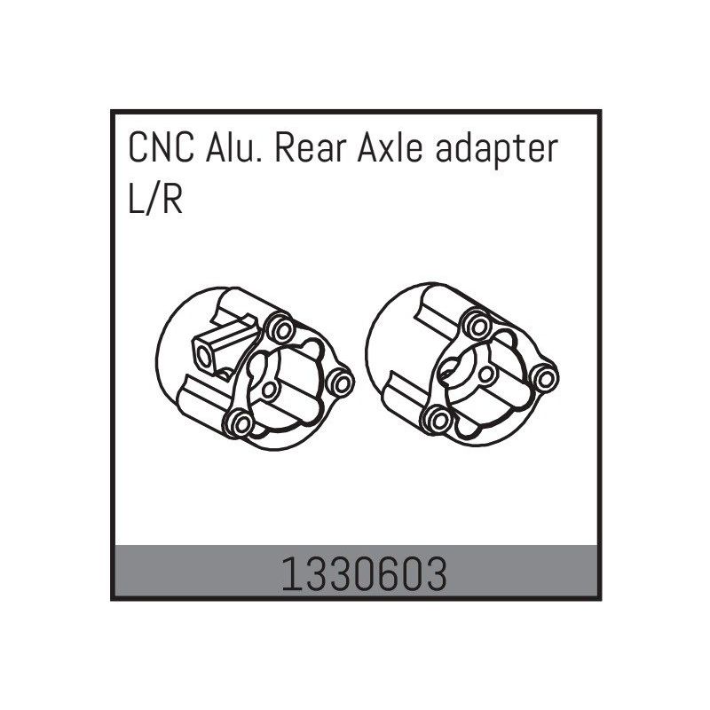 1330603 - CNC Alu Rear Axle Adapter L/R Absima Yucatan - 1 1330603 - CNC Alu Rear Axle Adapter L/R Absima Yucatan - 1