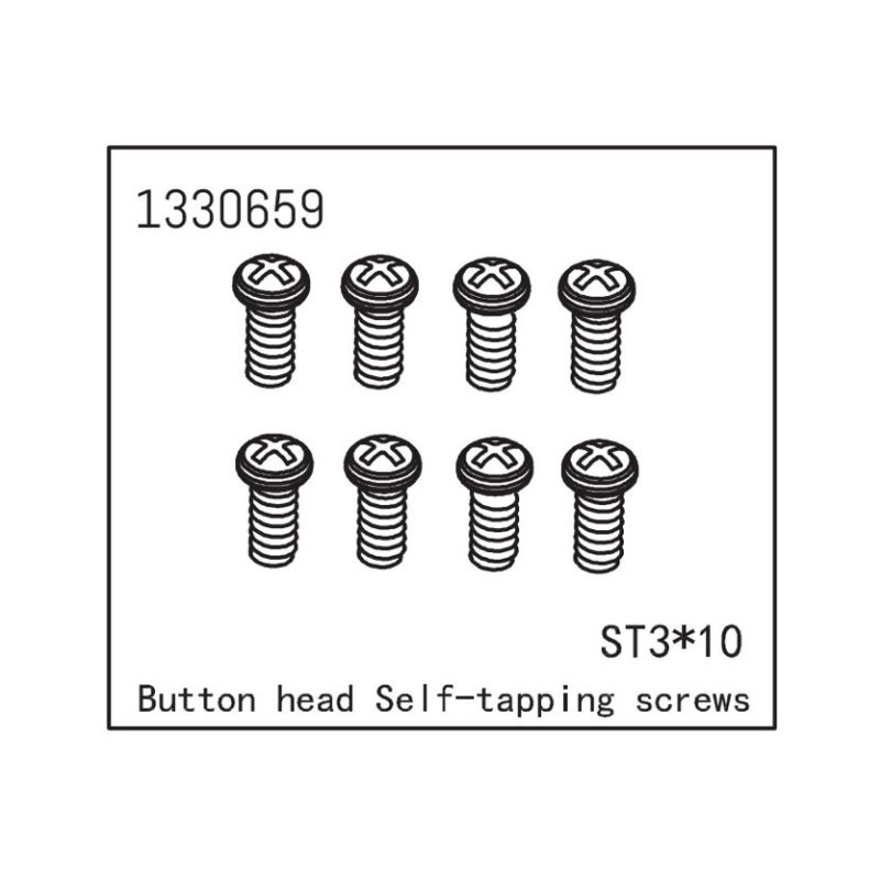 1330659 - Button Head self-tapping Screws ST3*10 (8) - 1