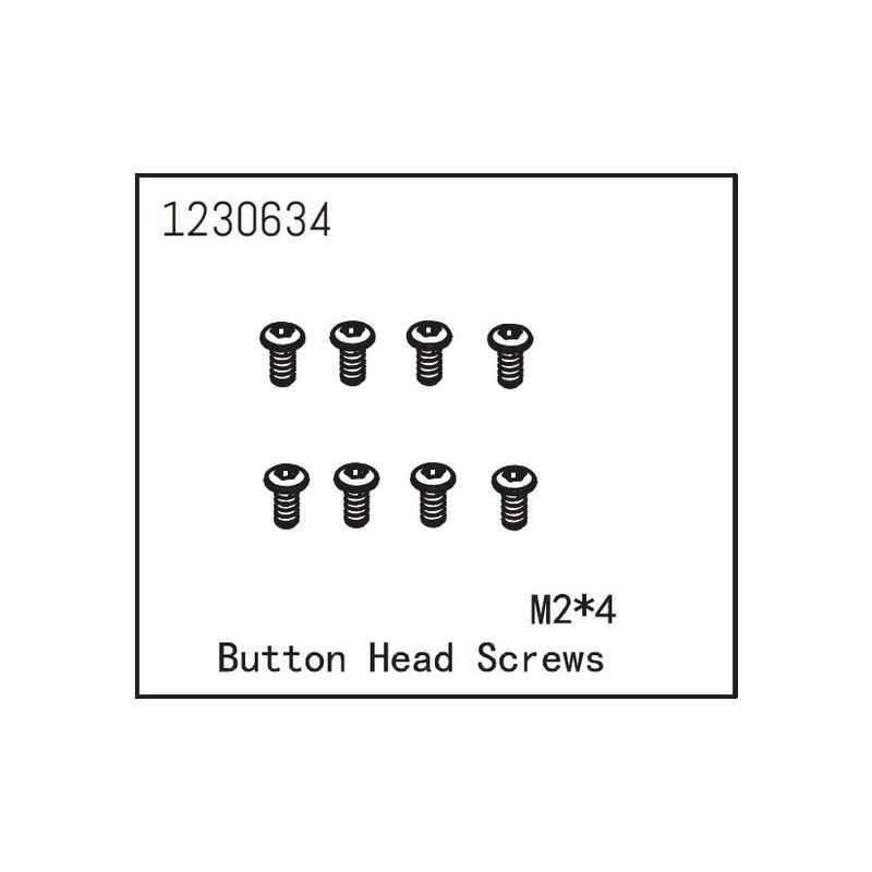 Button Head Screw M2*4 (8) - 1 Button Head Screw M2*4 (8) - 1