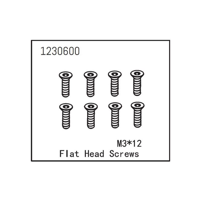Flat Head Screw M3*12 (8) - 1 Flat Head Screw M3*12 (8) - 1
