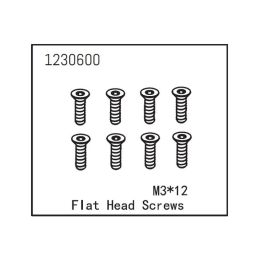 Flat Head Screw M3*12 (8) - 2 Flat Head Screw M3*12 (8) - 2