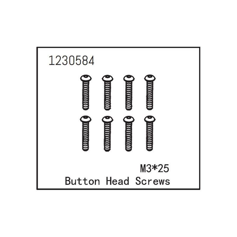 Button Head Screw M3*25 (8) - 1 Button Head Screw M3*25 (8) - 1