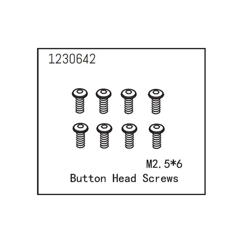1230642 - Button Head Screws M2.5*6 (8) - 1 1230642 - Button Head Screws M2.5*6 (8) - 1