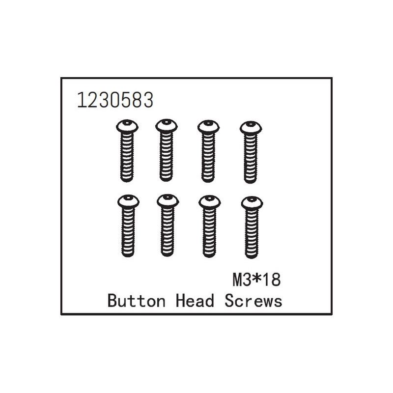 Button Head Screw M3*18 (8) - 1 Button Head Screw M3*18 (8) - 1
