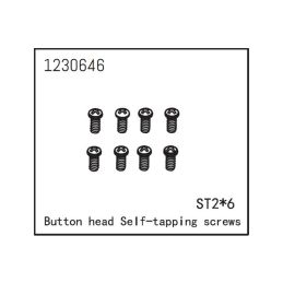 1230646 - Button Head Screws - Selftapping M2*6 (8) - 1