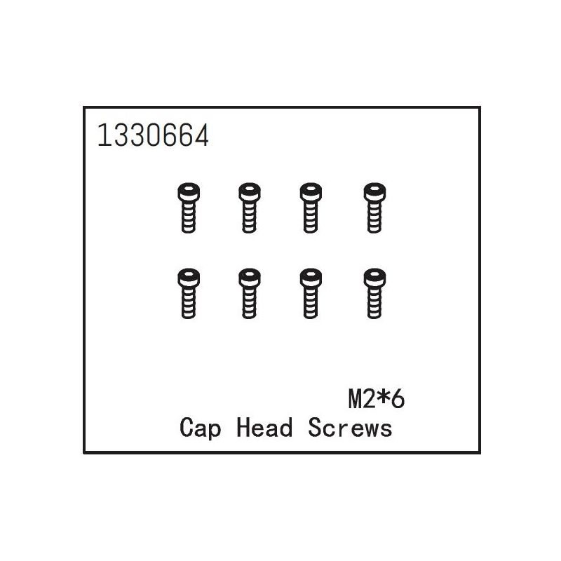 1330664 - Cap Head Screws M2*6 (8) - 1 1330664 - Cap Head Screws M2*6 (8) - 1