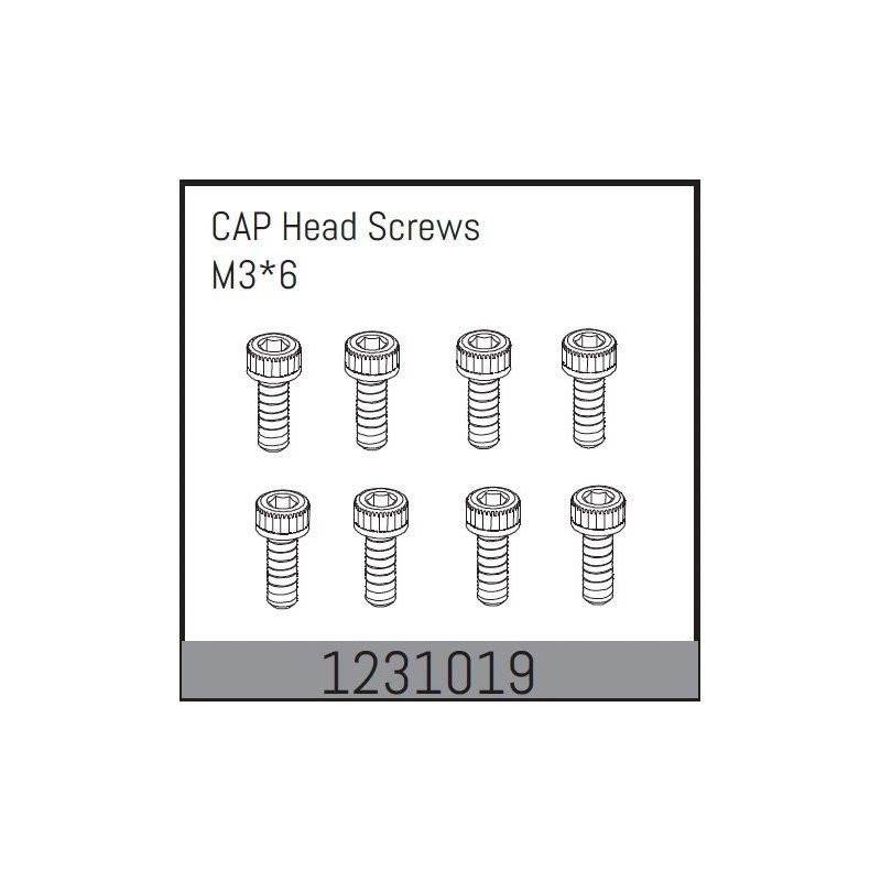 1231019 - Cap Head Screws M3*8 (8) - 1 1231019 - Cap Head Screws M3*8 (8) - 1