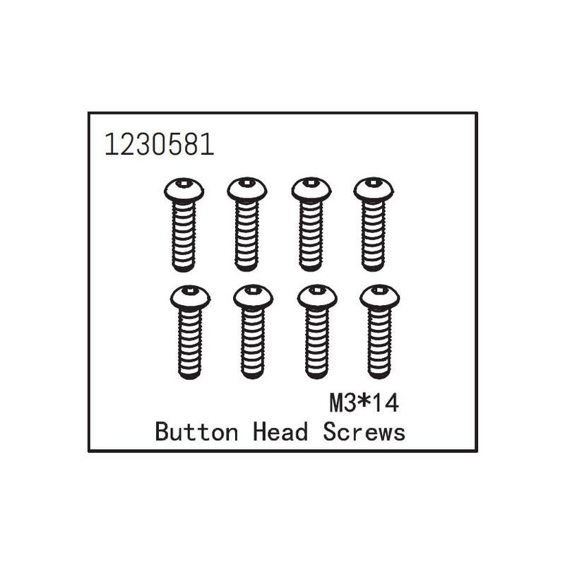 Button Head Screw M3*14 (8) - 1 Button Head Screw M3*14 (8) - 1