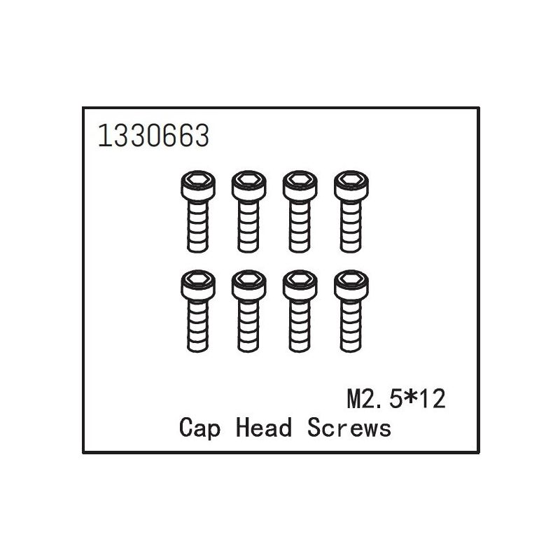 1330663 - Cap Head Screws M2.5*12 (8) - 1