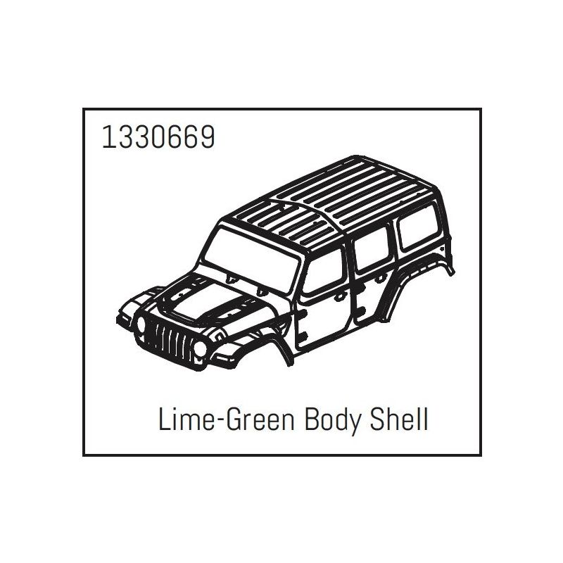 1330669 - PC Body Shell Lime-Green - Yucatan - 1 1330669 - PC Body Shell Lime-Green - Yucatan - 1