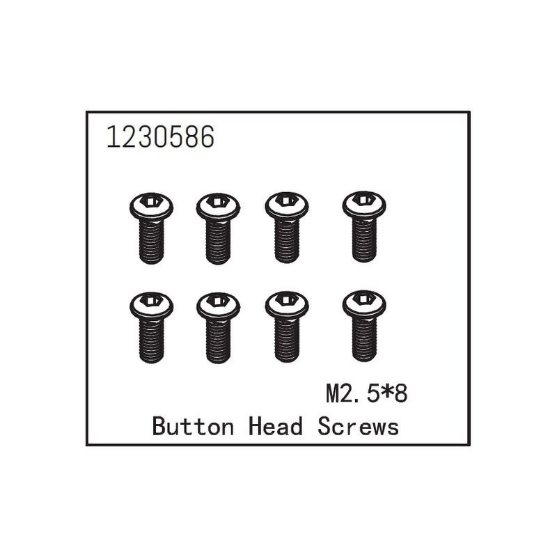 Button Head Screw M2.5*8 (8) - 1 Button Head Screw M2.5*8 (8) - 1