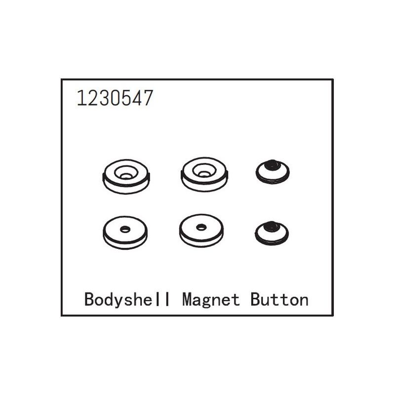 Bodyshell Magnet Button - 1 Bodyshell Magnet Button - 1