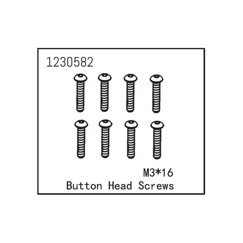 Button Head Screw M3*16 (8) - 1 Button Head Screw M3*16 (8) - 1