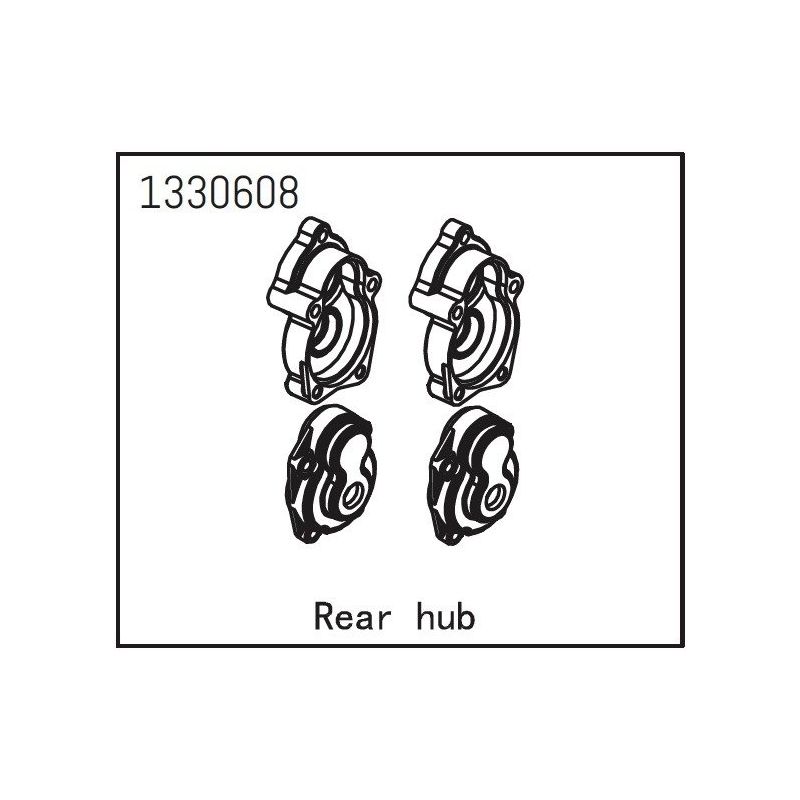1330608 - Rear Hub L/R Absima Yucatan - 1 1330608 - Rear Hub L/R Absima Yucatan - 1