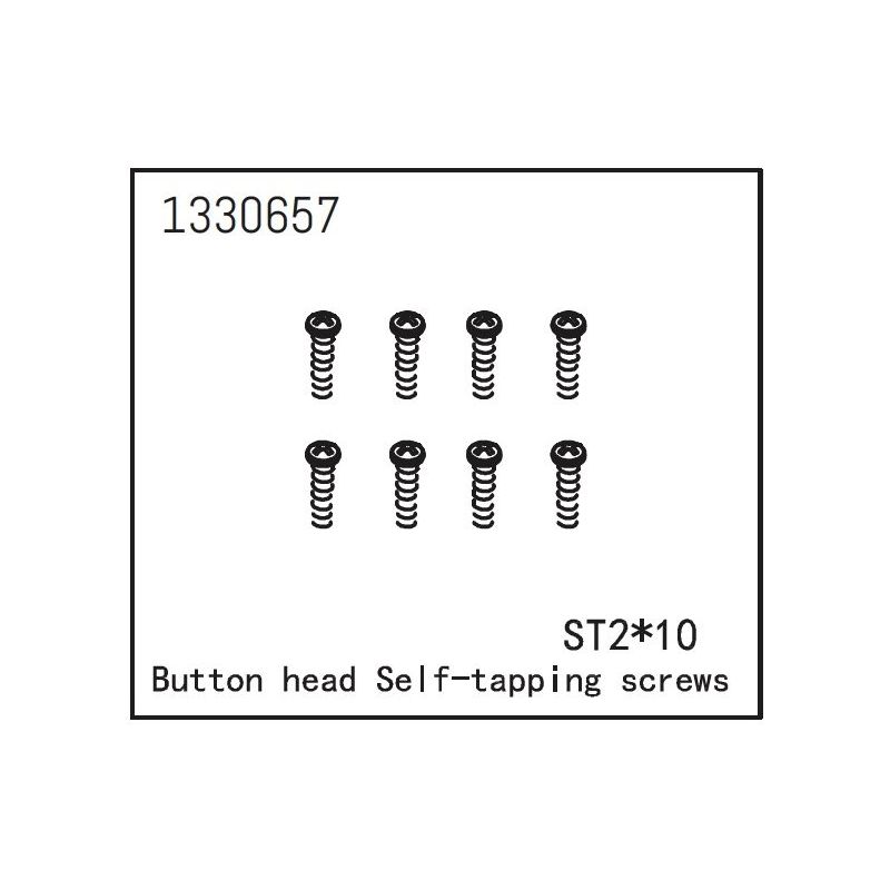 1330657 - Button Head self-tapping Screws ST2*10 (8) - 1