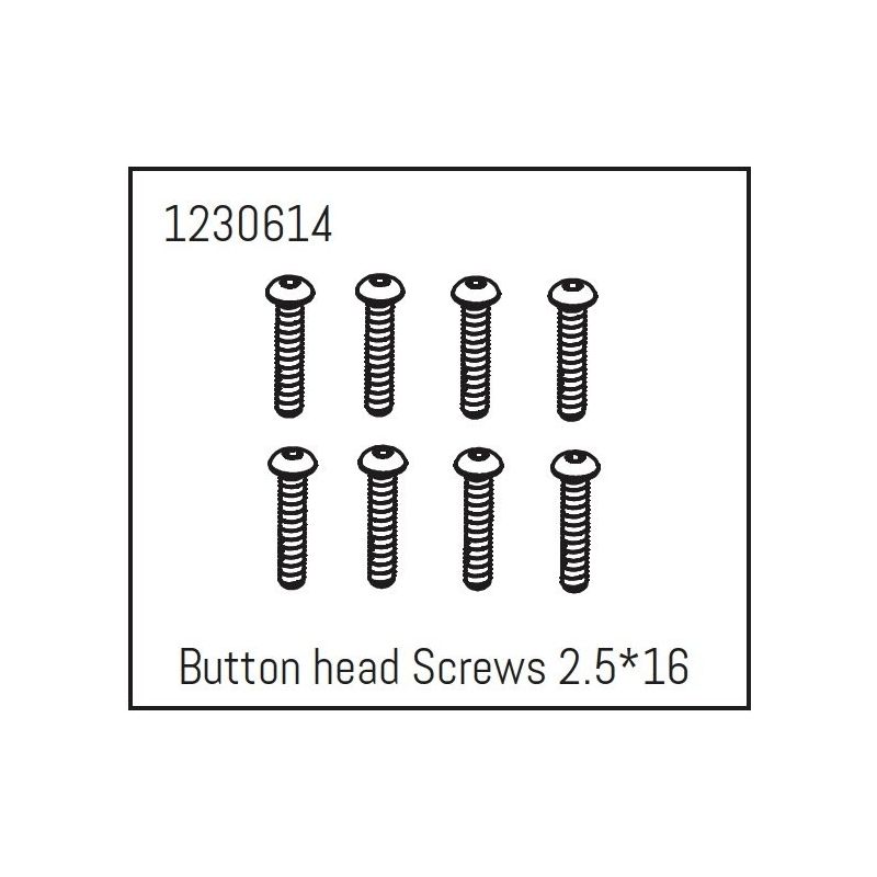 Button Head Screw M2.5*14 (8) - 1 Button Head Screw M2.5*14 (8) - 1