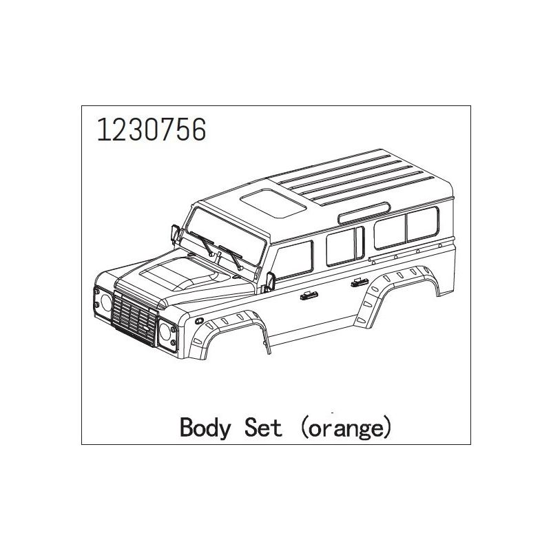 1230756 - Hard Plastic Body Set (Orange) - LANDI - 1