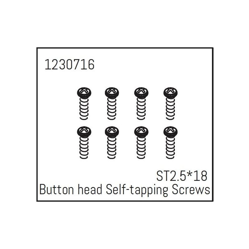1230716 - Button head Self-tapping screws ST2.5*18 (8) - Khamba - 1