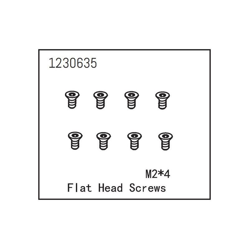 Flat Head Screw M2*4 (8) - 1 Flat Head Screw M2*4 (8) - 1