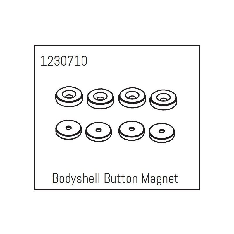 1230710 - Bodyshell Button Magnet (4) - Khamba - 1