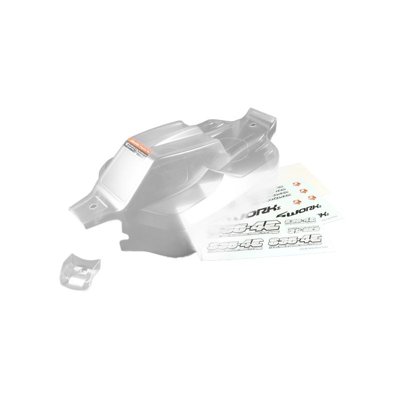 SWORKz 1/8 Falcon ST-4 čirá lexanová karoserie, 90% předříznutá, lehká, 1 ks. - 1