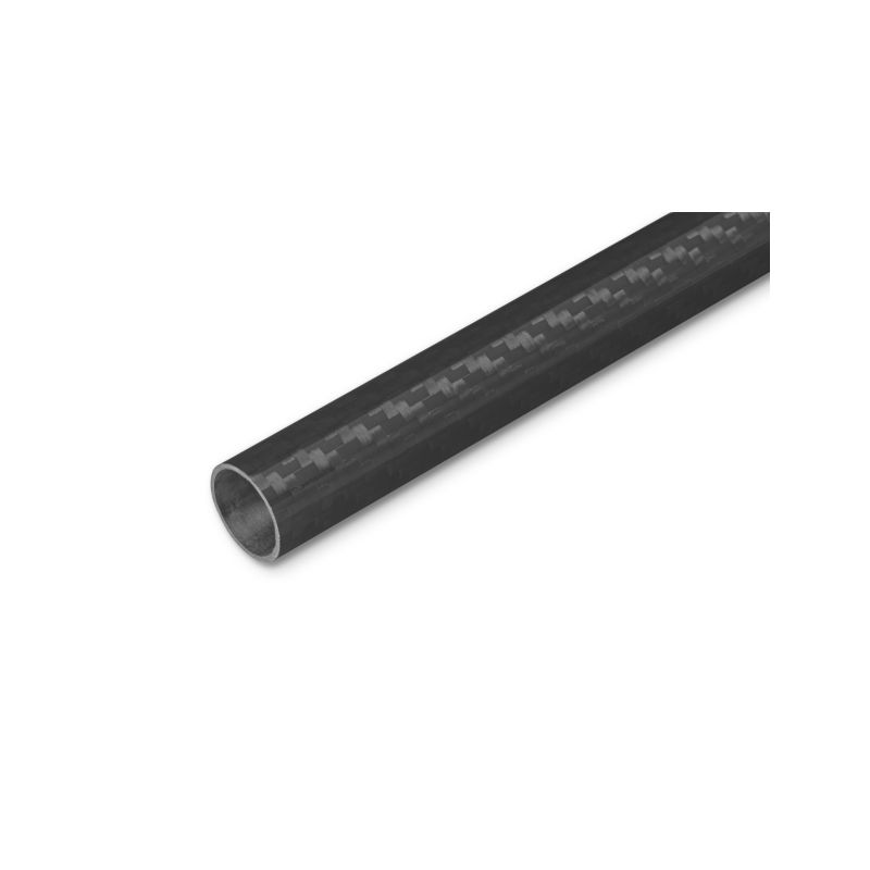 Uhlíková trubka Pletená 18/17-10/9mm 0,8m - Matná - 1