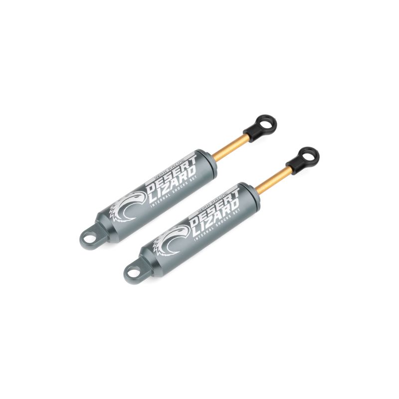 Hliníkové olejové tlumiče Desert Lizard, Gun Metal 100mm ( 2 ks ) - 1